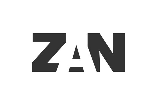 ZAN logo design. Initial letter Z A N bold font style for tech startups, consulting, corporate branding. Creative company name, headlines typography identity, trendy logotype.