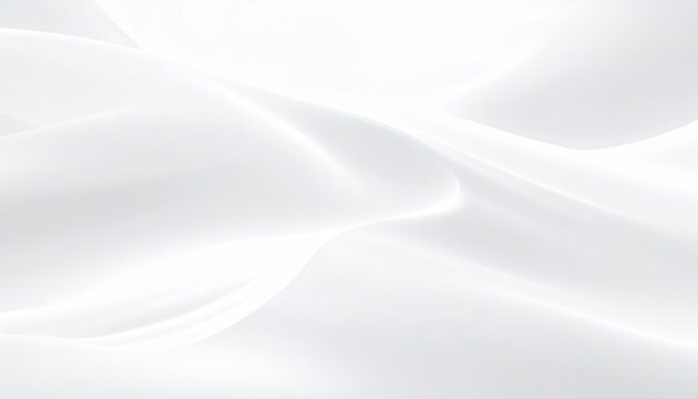 Abstrakte, flie&szlig;ende wei&szlig;e Seidenstruktur mit sanften Schatten und eleganter, wellenf&ouml;rmiger Bewegung im Hintergrund.