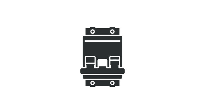 Simple Black Electrical Relay Switch Component.