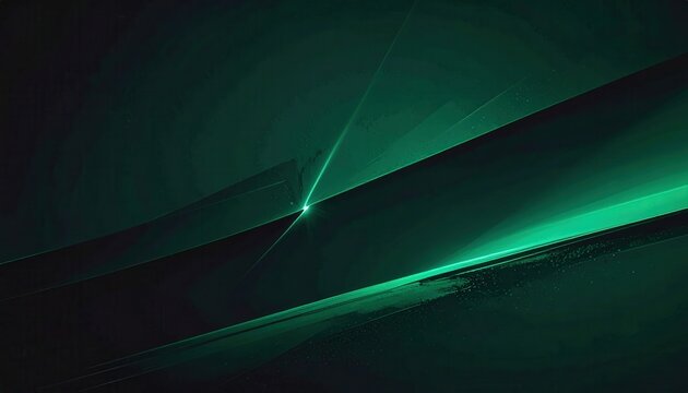 Fondo abstracto digital con rayo l&aacute;ser verde brillante sobre fondo oscuro y oscuro