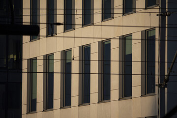 Obraz premium Modern facade with vertical windows