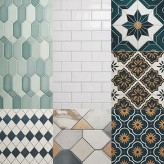 Fototapeta premium a collection of elegant bathroom