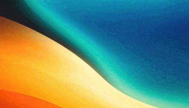 Fondo abstracto con ondulaciones vibrantes en tonos azules y naranjas, textura granulada y dise&ntilde;o din&aacute;mico.