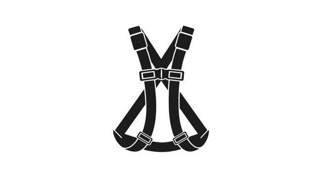 Black Harness with Buckles and Straps.