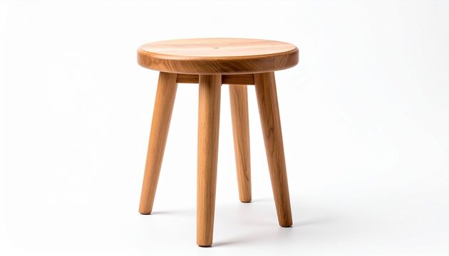 Simple wooden stool four legs