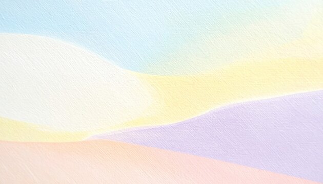 Abstrakter Hintergrund mit sanften Wellen in Pastellfarben wie Hellblau, Gelb und Violett f&uuml;r ein minimalistisches und modernes Designkonzept.