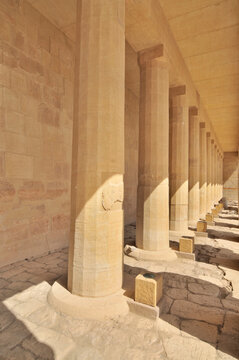 The mortuary temple of Hatshepsut  located opposite the city of Luxor, Egypt