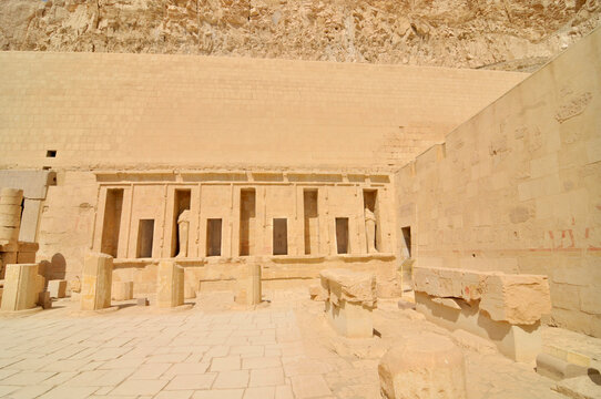 The mortuary temple of Hatshepsut  located opposite the city of Luxor, Egypt