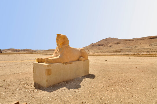 The mortuary temple of Hatshepsut  located opposite the city of Luxor, Egypt