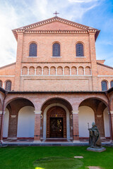 Obraz premium Sant'Anselmo all'Aventino (Saint Anselm on Aventine) - Benedictine complex on piazza Cavalieri di Malta square of Aventine Hill, Rome, Italy