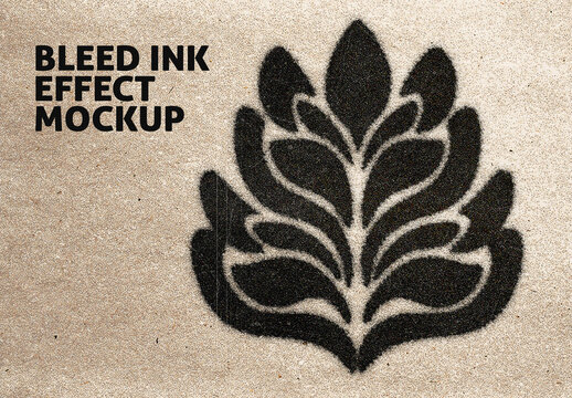 Bleed Ink Effect Mockup
