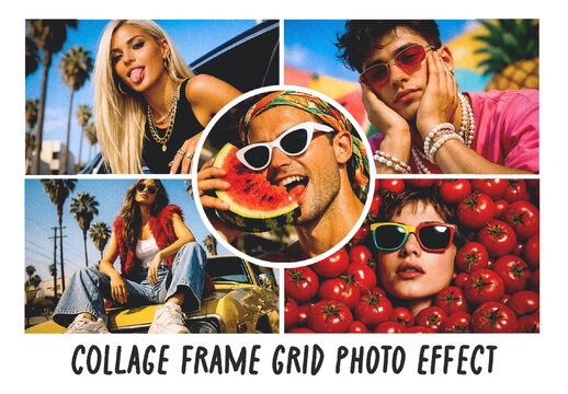 Photo Collage Frame Grid Photo Effect