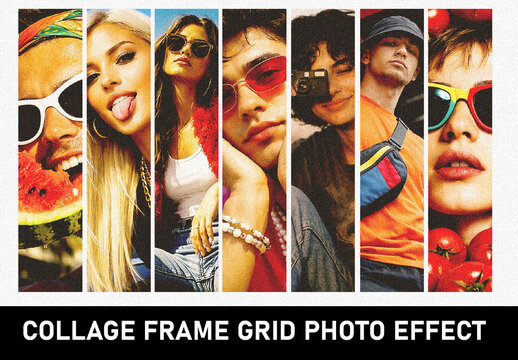 Photo Collage Frame Grid Photo Effect