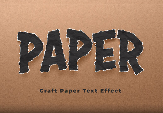 Craft Paper Text Effect