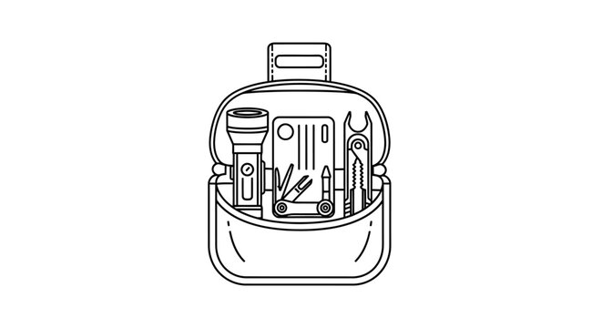 Open Tool Box with Various Tools.