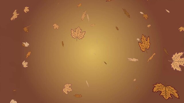 Autumn Falling Leaves Pixel Art Particles