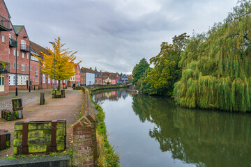 Norwich Quayside at dawn. Norfolk. England