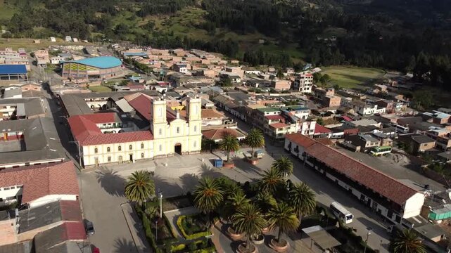 Chita, Boyaca - Colombia. February 28, 2026. Our Lady of Candelaria Parish, a Catholic church.