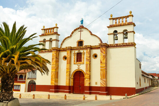 Tota, Boyaca - Colombia. March 3, 2026. Our Lady of Sorrows Parish, a Catholic church.