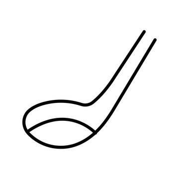 Golf putter icon. Sports and golf line symbol. Black and white.