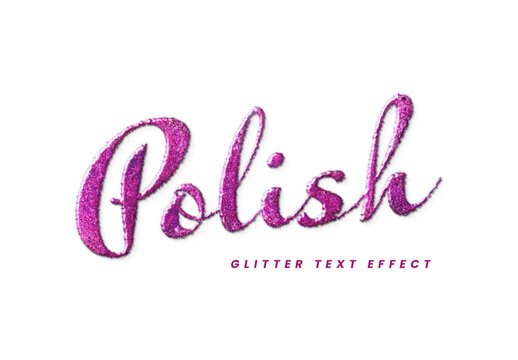 Glitter Polish Script Text Effect