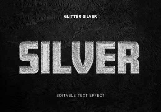 Glitter Silver Text Effect