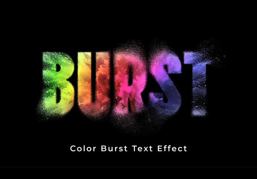 Color Burst Text Effect