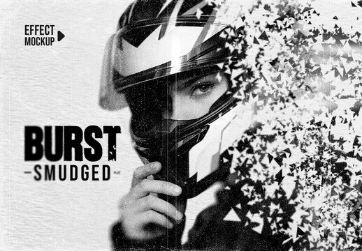 Burst Smudged Effect Mockup