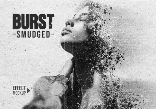 Burst Smudged Effect Mockup