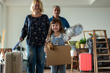 Family moving into new home