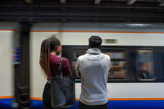 Commuters waiting fast train