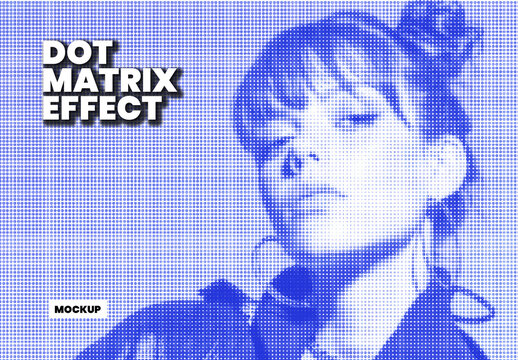 Dot Matrix Effect Mockup
