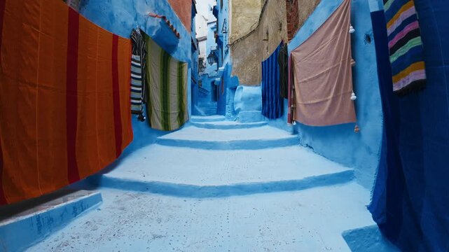 Clothes Under In the street of the blue city of Chefchaouen