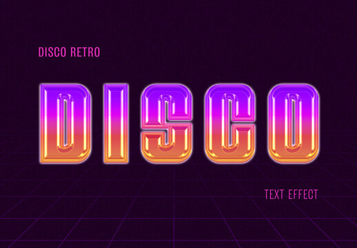 Disco Retro Text Effect