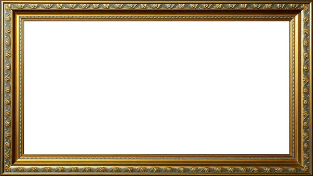 Marco Dorado Antiguo Premium Dise&ntilde;o Ornamental Met&aacute;lico | Para Enmarcar Fotograf&iacute;a, Obra de Arte, Certificado, Diploma, Invitaciones, Bodas, etc.