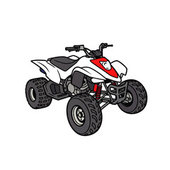 Fototapeta premium Vibrant vector illustration of an all-terrain vehicle (ATV), ideal for off-road adventure and outdoor sports themes in modern digital projects