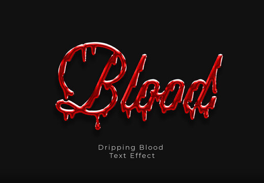 Dripping Blood Script Text Effect
