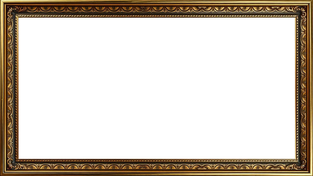 Marco Dorado Antiguo Premium Dise&ntilde;o Ornamental Met&aacute;lico | Para Enmarcar Fotograf&iacute;a, Obra de Arte, Certificado, Diploma, Invitaciones, Bodas, etc.