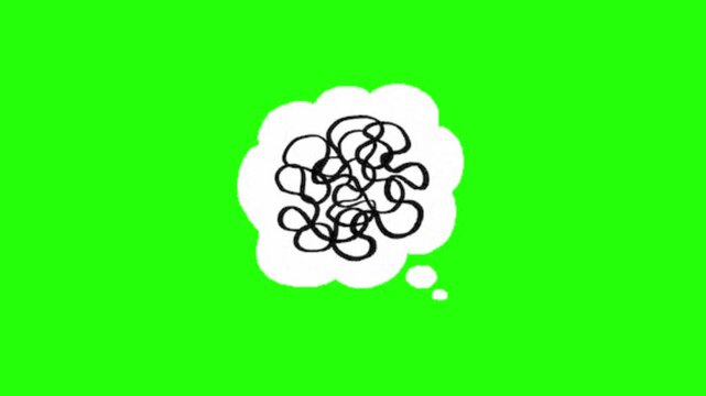 anger babble effect animation on green screen