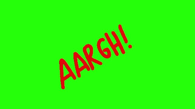 Anger animation on green screen