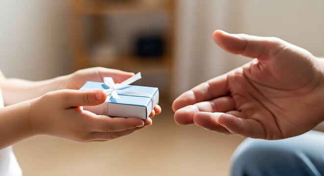 Hands holding rapid antigen test kit for COVID-19 detection at home