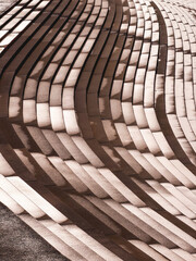 Fototapeta premium Beautiful sunlight at the Boulevard at Blackpool, UK.