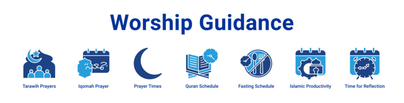 Worship Guidance Icon Banner and Collection