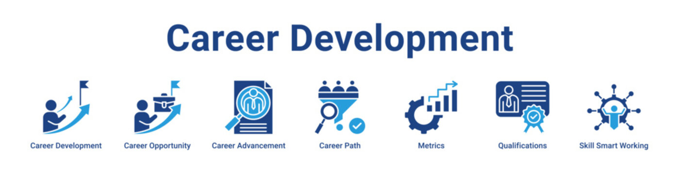 Career Development Icon Banner and Collection
