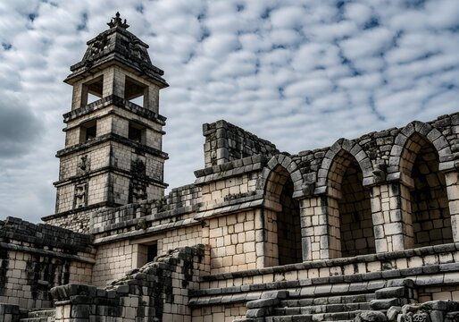 Mayan ruins of kinich kak moo in izamal yucatan mexico