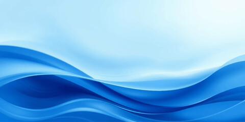 Fototapeta premium A dynamic blue abstract wave design features flowing curves and digital lines to create an artistic motion texture, making it a perfect business backdrop or wallpaper illustration