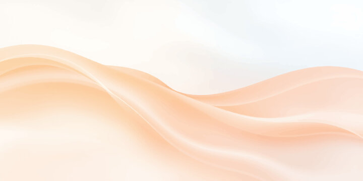 Smooth abstract silk background vector illustration featuring flowing pink and gold satin waves with a soft liquid texture and elegant curves for a decorative fabric wallpaper design