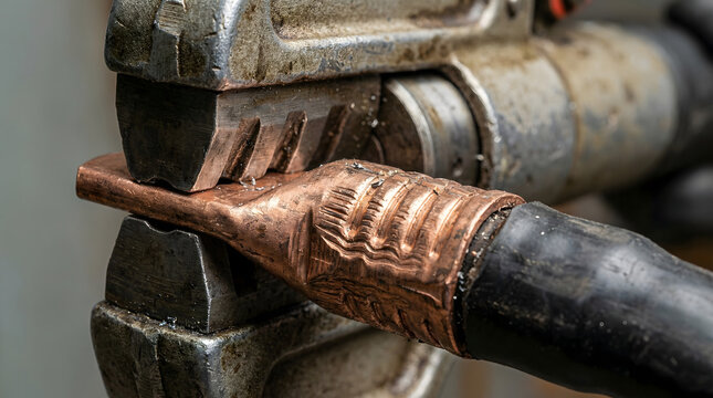 Close-up view of a precisely TIG welded stainless steel pipe T-joint, showcasing the intricate weld bead and heat tint.