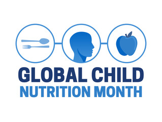 Obraz premium Global Child Nutrition Month for better nutrition for all children