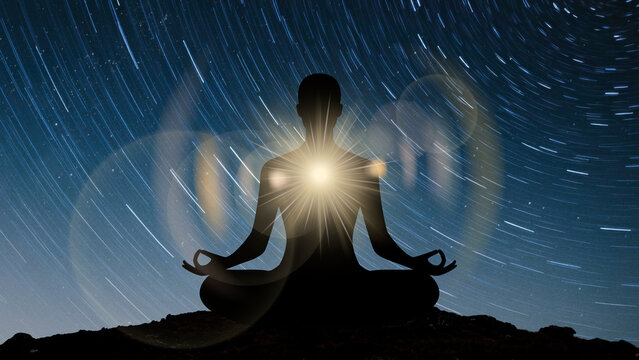 Meditative cosmic energy alignment image